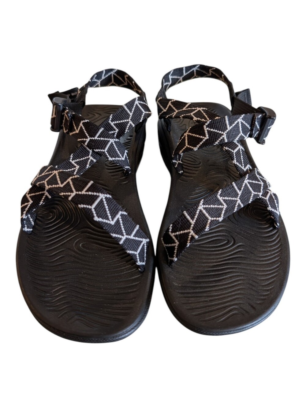 Chaco Women's Black Geometric Strap Sandals - Picture 4 of 6